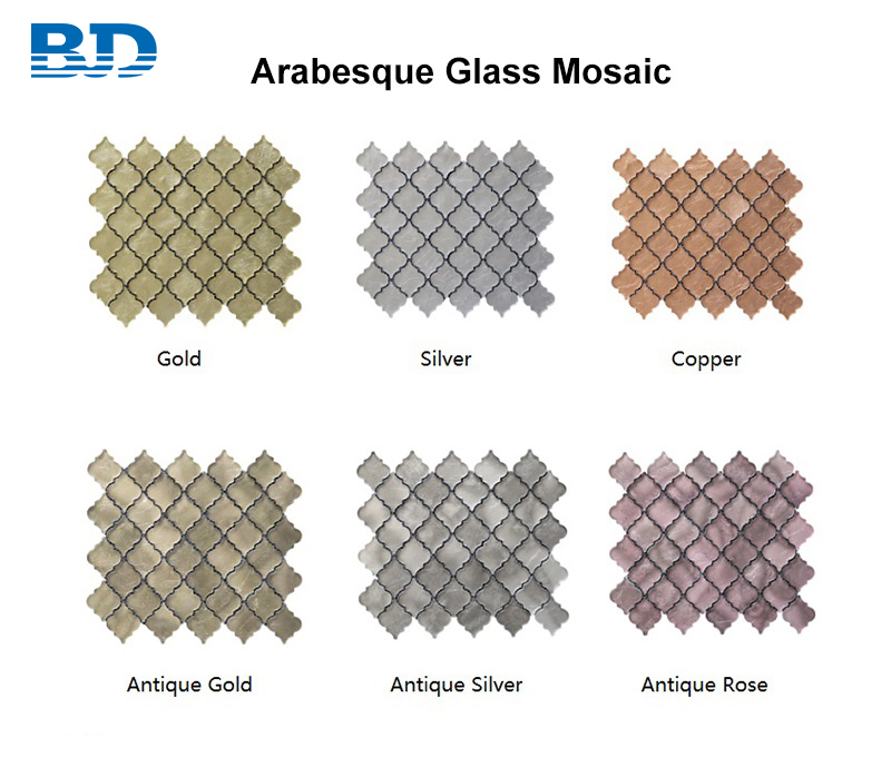 Arabesque Glass Mosaic (Gold)