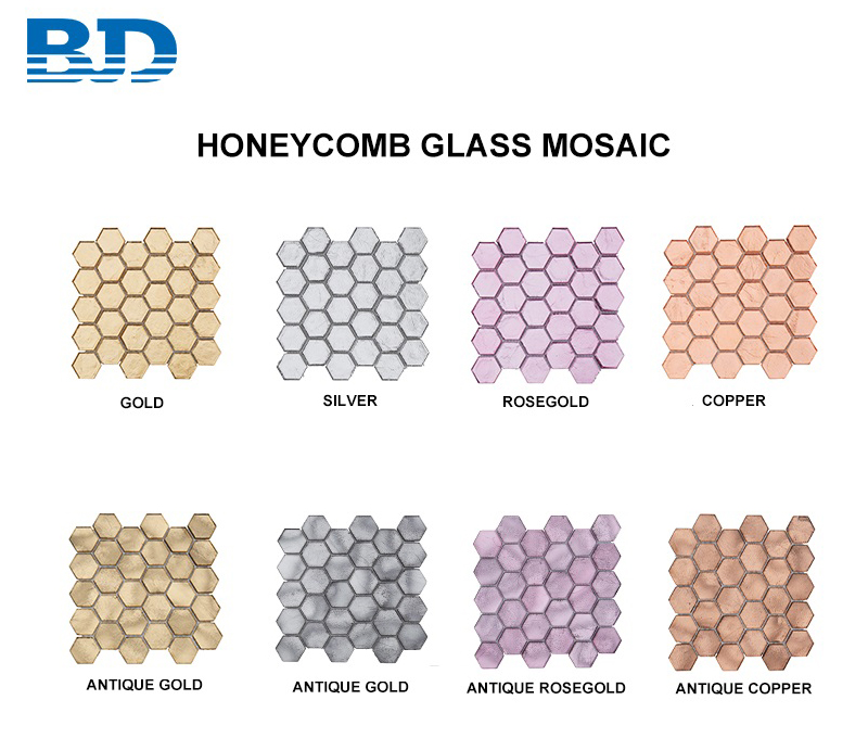 Honeycomb Glass Mosaic (Gold)