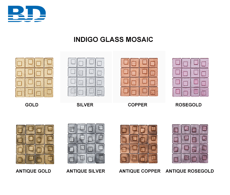 Indigo Glass Mosaic (Gold)