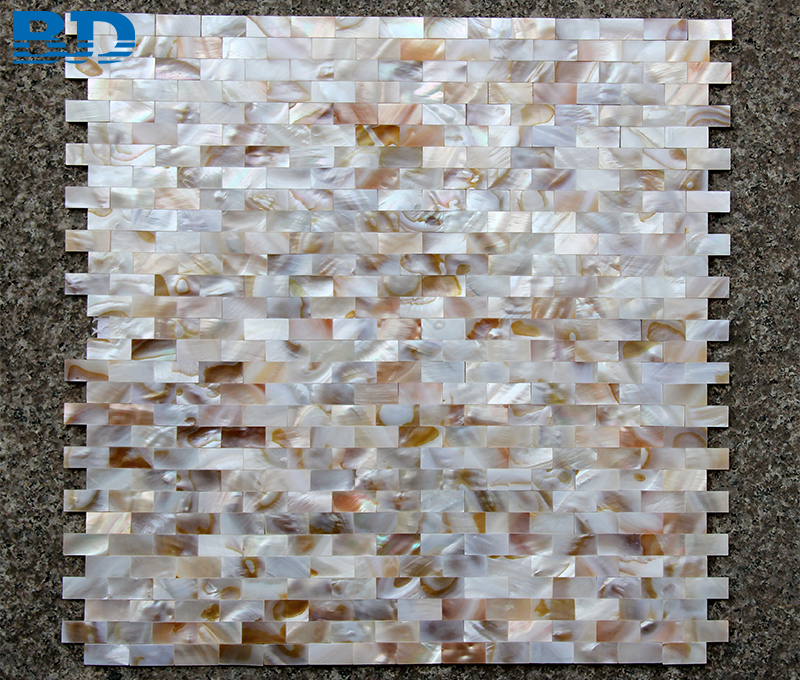 Yellow Fresh Water Seashell Mosaic Tile