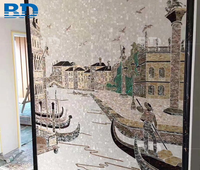 Venice Seashell Mosaic Wall Mural