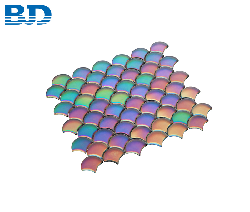 Fishscale Glass Mosaic (Rainbow)