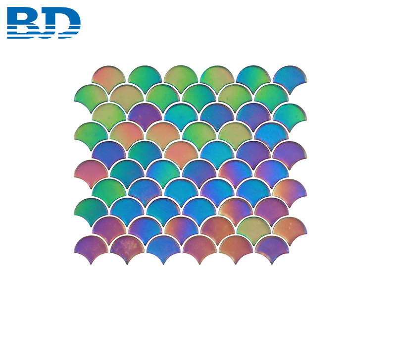 Fishscale Glass Mosaic (Rainbow)