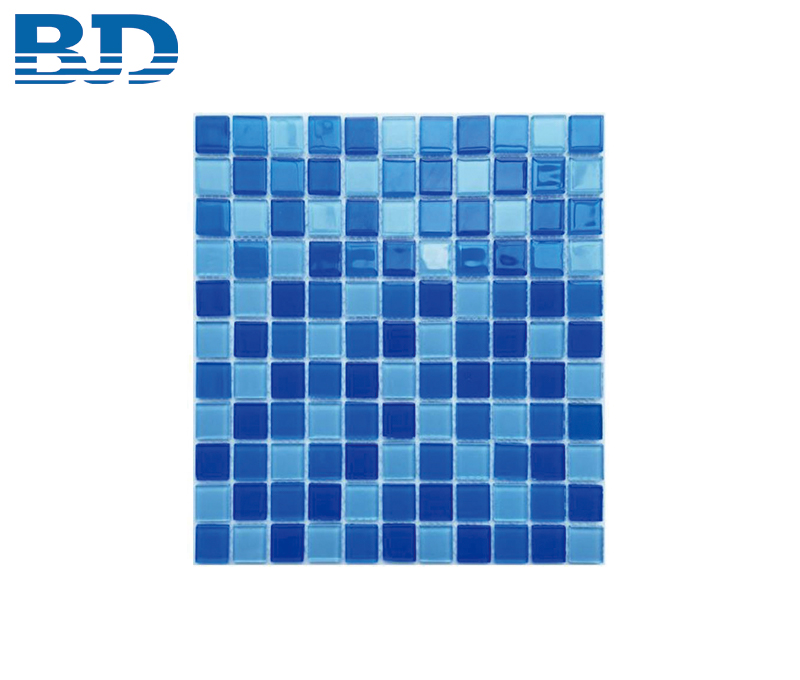 Mixed Blue Glass Mosaic Tile