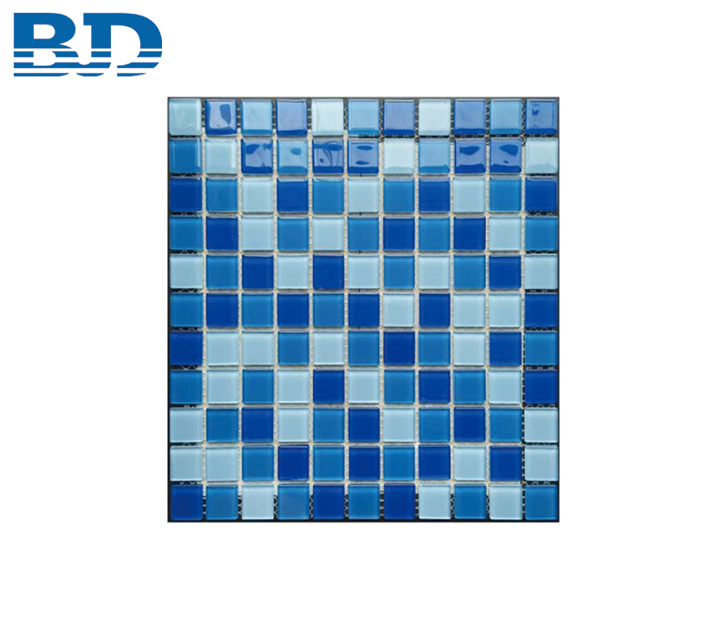 Mixed Blue Glass Mosaic Tile