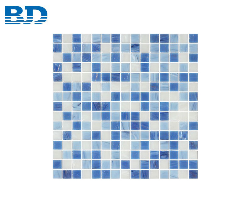 Golden Line Glass Mosaic Tile (Blue)