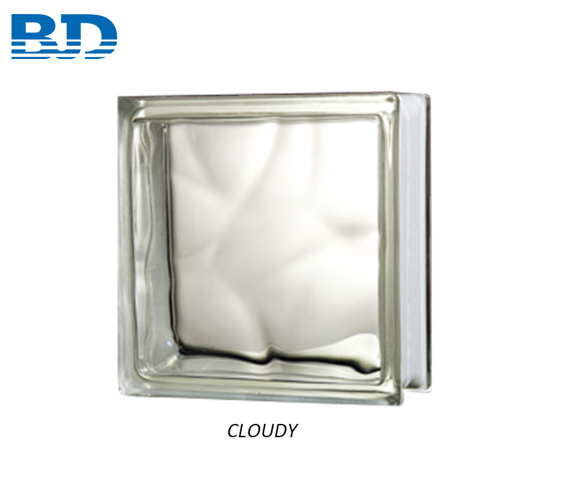 Cloudy Glass Block