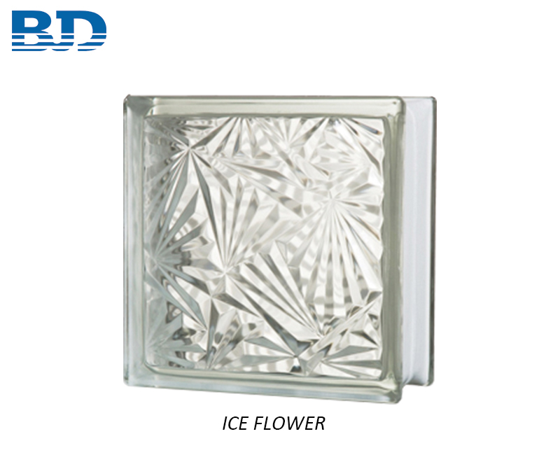 Ice Flower Shadow Glass Block