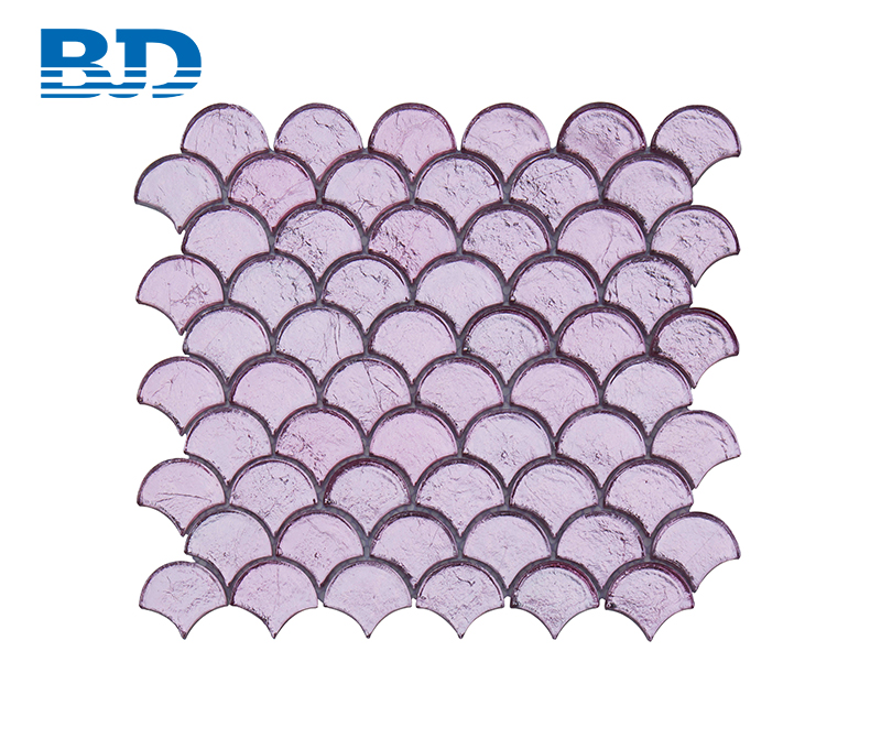 Fish Scale Glass Mosaic (Rose Gold)